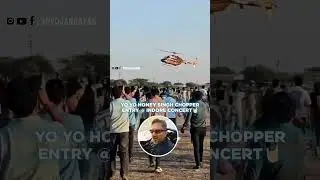 honey singh crazy entry with chopper | indore millionaire tour | helicopter entry| boss of DHH |