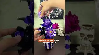 Pov:when flowers go gothic 💀💜#amazingblocktoys #gothic #fyp #lego #flowers #gift #cool #brick