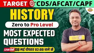 CDS/AFCAT/CAPF 2023 | HISTORY CLASS  | MOST EXPECTED QUESTIONS | BY AMARENDRA SIR