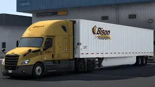 ATS Portland(OR) to Sacramento(CA) Realistic Driving Freightliner Cascadia