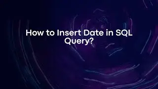 How to Insert Date in SQL Query?