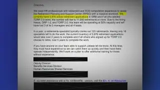 Exclusive: Internal email warned of retirement processing delays during workforce reductions; backlo