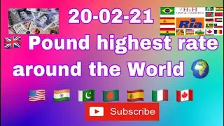 Today&rsquo;s Rate | 20-02-2021| UK Pound Rate Around the world | H&H Hair&cosmetics | Ria | MoneyTransfer