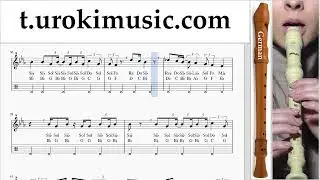 How to play V - Slow Dancing on Recorder G. Tabs Notes Solo
