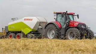 Strohbergung 2022 | Ballen knallen mit Case Optum 270+ Claas Quadrant 3200 | Landwirtschaft 2022😎