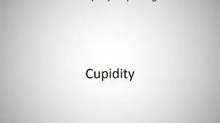 How to say Cupidity in English?