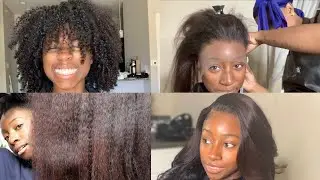 My First Glue-less Frontal Install | Mayvenn Hair Peruvian Kinky Straight