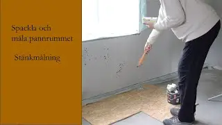 Spackla och m&aring;la i pannrummet