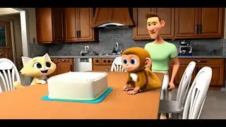 Kiko and Mia's cake divide math | Kids bedtime story, learning, math, fun, education