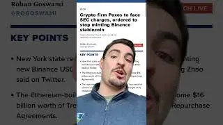 Binance Stable Coin DEAD? BNB Down 10% TODAY! #shorts
