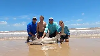 Bryan Beach, Texas - Land Based Shark Fishing
