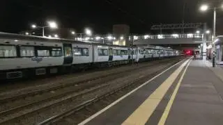 387117, 387129, 387116 - 5P66 departing Peterborough - 16/11/16