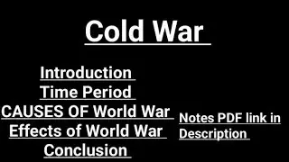 Cold War/introduction/Causes/effects/Notes PDF link in Description/@LiteratureandPS