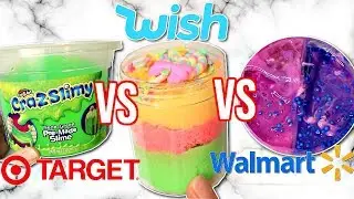 Walmart VS Wish VS Target Slime Review! Is It Worth It?!