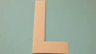 Easy to Make  Letter L Paper Craft with Grid