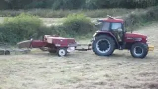 bailing the church field with case and international 445d baler