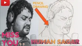 Human Sagar Drawing l Art l drawing l i miss you human l Reels l video l Human Sagar Songs/Odia Song