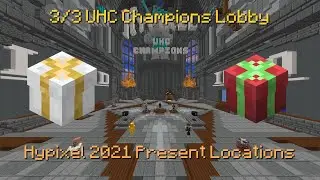 (2021) ALL PRESENT LOCATIONS IN UHC CHAMPIONS LOBBY [3/3] (Hypixel UHC Champions Lobby Quest)