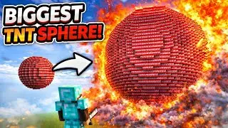 Exploding a Giant TNT Ball in Minecraft | #minecraftchallenge #tntexplosion 