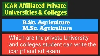ICAR Affiliated Private Agriculture University & Colleges