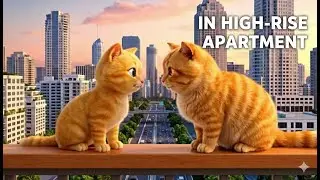 Milo, Sunny, cats experiencing winter in a high-rise apartment
