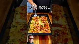 High Protein Chicken Alfredo Lasagna 🧀 |Easy Healthy Dinner Recipe #healthtalkz #shorts #healthyfood