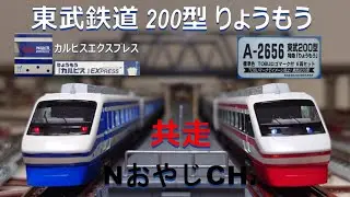 共走 東武鉄道200系りょうもう カルピスEXPRESS & 標準色 TOBU RAILWAY 200 &ldquo;RYOUMO&rdquo; CALPIS EXPRESS & Standard Color ＃train