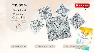 FYIC 2026, дни 1–4 | Плитка «Сочетание фрагментов» | Практика зентангла