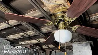 Boston Harbor Hugger Ceiling Fan 42&rdquo; (Polished Brass/Walnut)(iMovie Edition)
