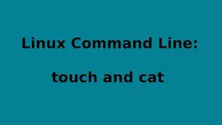 Linux Command Line: touch and cat