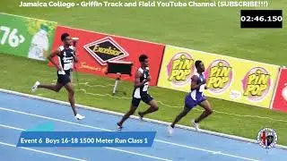 Jamaica College Jvoughnn Blake 1500m Record run (3:53.38R) - March 4 2022
