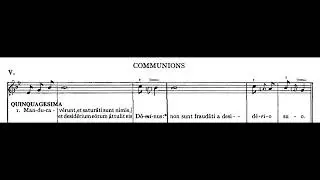 Quinquagesima Communion Manducaverunt -  simple Psalm tone