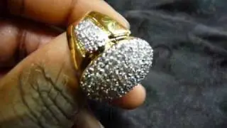 Gold Micro Pave Iced Out Ring! Get Your Swag On MAX!!!