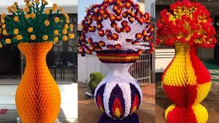 Pindi Decoration ideas | paper crafts | paper flowers 🌺