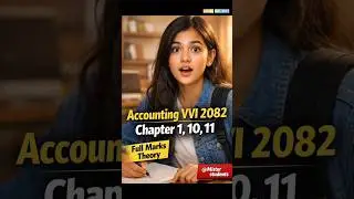 Class 12 Accounting VVI Theory 2082. Chapter 1, 10, 11 Full Solutions. English Medium #exam #theory