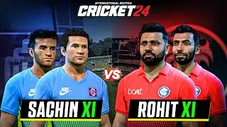 Sachin XI vs Rohit XI Battle of Legends in Cricket 24 😍🔥