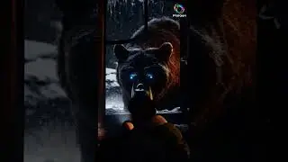 Grizzly Smashes Cabin Window in Terrifying Night Attack! 🐻❄️ #Shorts