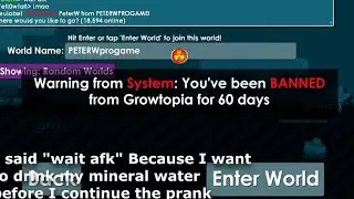 PeterW Host Drop Game Got Banned 😂😂 | Shot on iPhone Growtopia