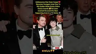 Owen Cooper Adolescence Star Becomes Youngest Triple Award Winner| #ytshorts #viralvideo #shorts