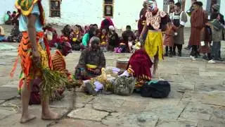 Pranks of Atsaras (Jesters) at a Bhutanese Festival