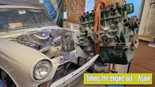 Mk1 Cortina GT - Removing the engine... again