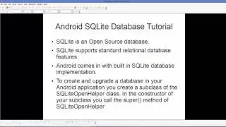 Android SQLite Database Tutorial 1 # Introduction + Creating Database and Tables Part 1   YouTube