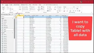 Easy way to copy table in MS Access database using Query