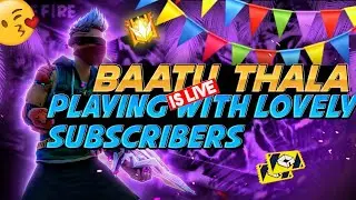Free Fire Max Live Tamil 💓Baatu Thala Vs Subscribe 💞Costum Card Give Away💝FUNNY 1VS1😂