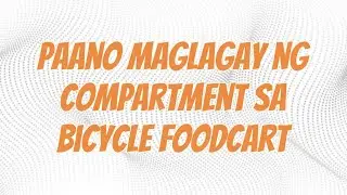 Idea para may overhead compartment ang foodcart
