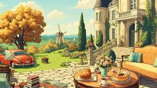 Oldies playing in another room &mdash; Autumn morning at a French countryside villa