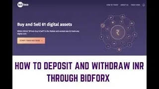 Bitbns INR deposits and withdrawals through BidforX: Full Tutorial (In Hindi)