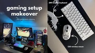 gaming setup makeover 🎮 | unboxing peripherals from shein + gaming vlog