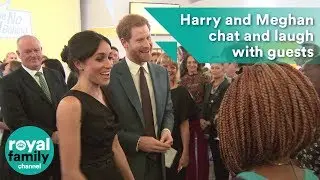 Prince Harry and Meghan Markle chat and laugh with guests at women&rsquo;s empowerment event