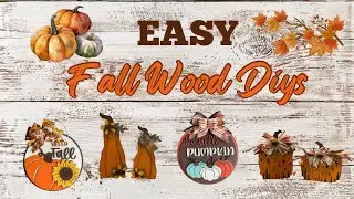 *EASY* FALL DIYs/ EASY FALL DECOR/ FALL WOOD ROUNDS/ PUMPKIN DIYS/ WHAT WOOD YOU MAKE?/